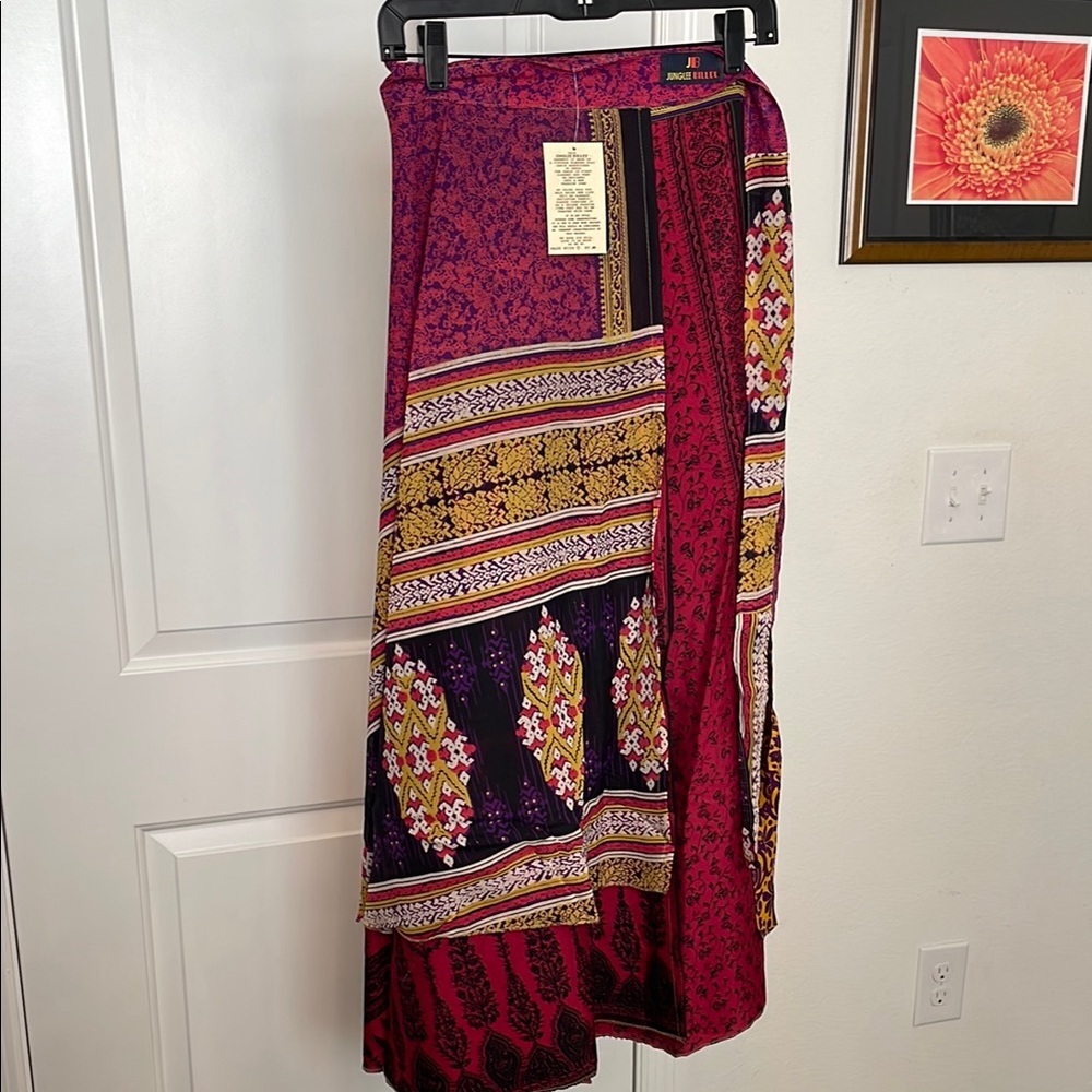 Boho Maxi Reversible Wrap Skirt